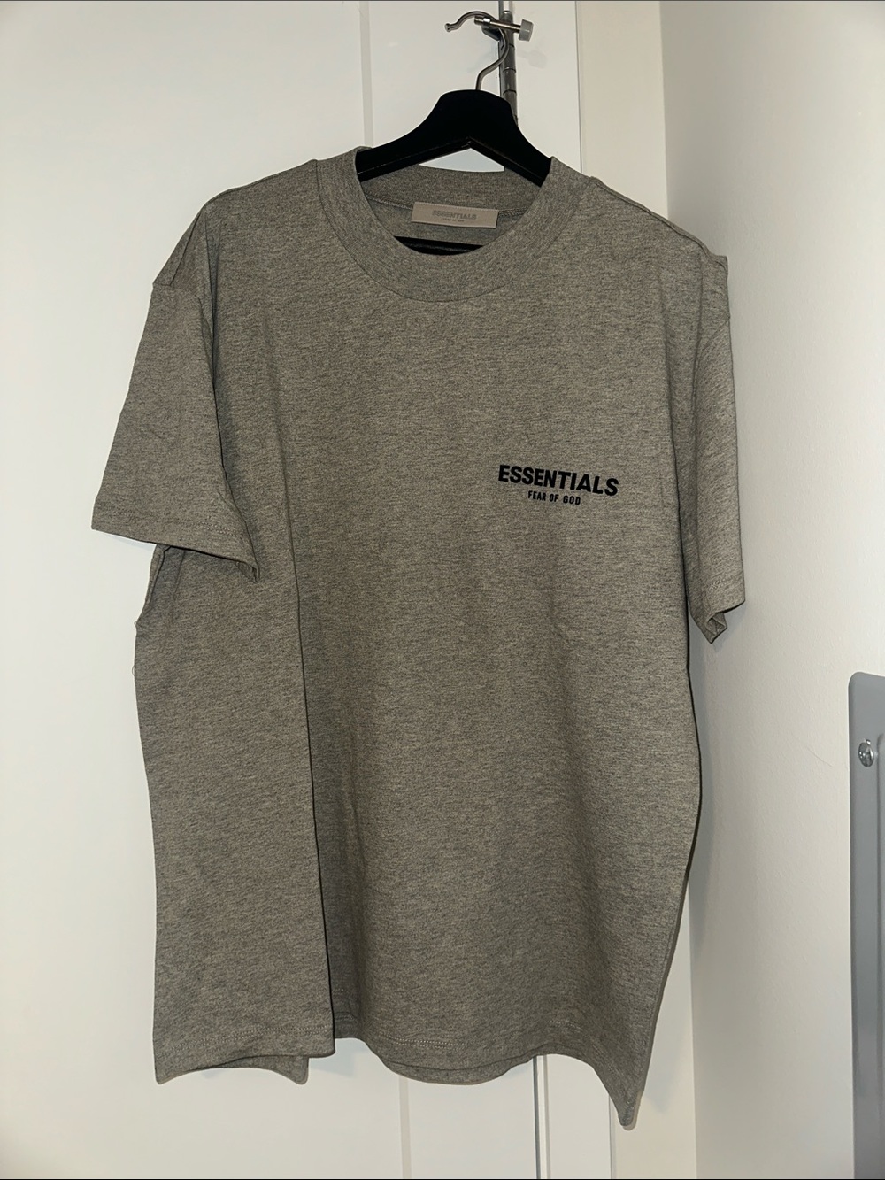 Fear of God Essentials Short-Sleeve Logo Tee — Heather Gray
